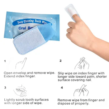 20 шт Детская зубная щетка Одноразовые салфетки для чистки полости рта ребенка
