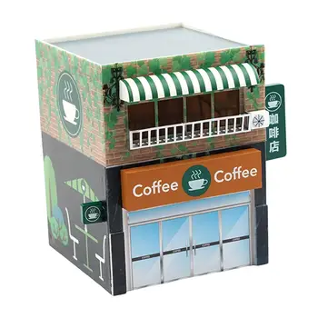 Моделирование кафе в масштабе 1: 64 Декоративные подарки для архитектурных моделей DIY Проектов