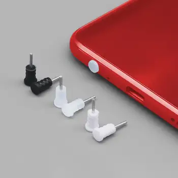 5шт Пылезащитный штекер для смартфонов Силиконовый универсальный мини-3,5 мм универсальный разъем для смартфонов