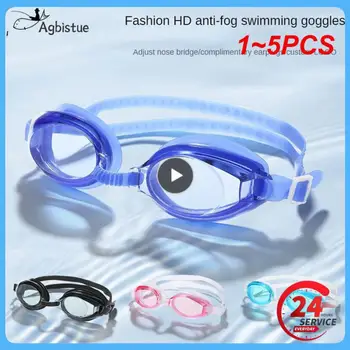 1-5 шт. Плавательные очки для близорукости, Профессиональные противотуманные УФ-очки для плавания, мужские и женские Спортивные очки для плавания с силиконовыми диоптриями