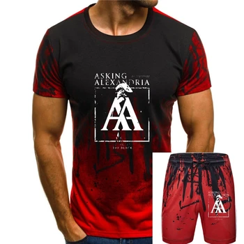 Asking Alexandria Футболка в новом стиле Крутая мужская одежда Хлопчатобумажные мужские футболки с круглым вырезом и коротким рукавом на заказ