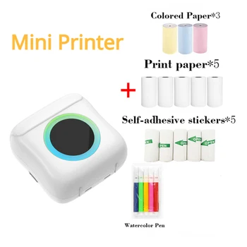 Портативный мини-термопринтер без чернил, карманный студенческий Мини-принтер для печати этикеток с неправильным вопросом
