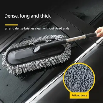 Щетка для чистки автомобиля, телескопическая швабра из микрофибры для удаления пыли внутри / снаружи, мягкая щетка для удаления пыли.
