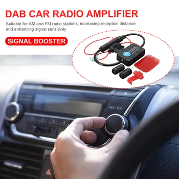 Автомобильный антенный усилитель DAB 12 В с защитой от помех FM/AM Антенна для радиоприемников Универсальная автоматическая антенна для усиления автомобильных запчастей