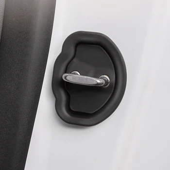 Крышка дверного замка автомобиля, противоударный дверной замок, защитный чехол, Амортизирующий Автоматические дверные защелки, защита для Tesla Model 3, модель Y
