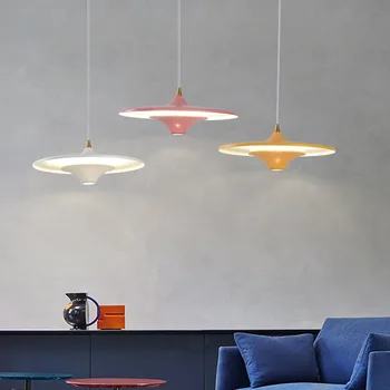 Подвесные светильники на кухонном острове Nordic LED Flying Saucer Decor Светильник для домашнего освещения Современный Креативный Дизайн Железные Подвесные светильники