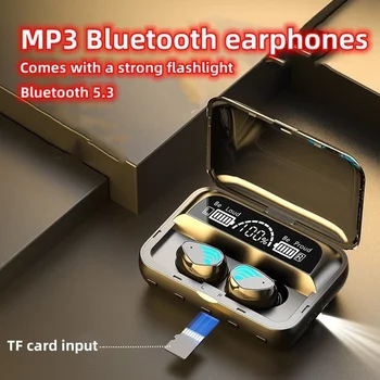 Карта M13 Bluetooth наушники для прослушивания музыки, воспроизведения MP3 Наушники TF-карта Двойная стереогарнитура Наушники с цифровым дисплеем