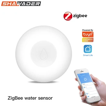Shawader Tuya ZigBee 3.0 Детектор утечки воды Беспроводной Датчик утечки Умный Мониторинг жизни Автоматизация умного дома