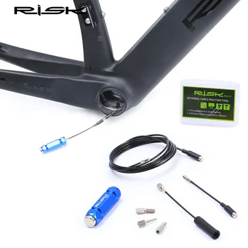 Набор инструментов для внутренней проводки RISK MTB для шоссейного велосипеда Трубка с резьбой из углеродного волокна, Магнитная направляющая, Набор инструментов для обжима