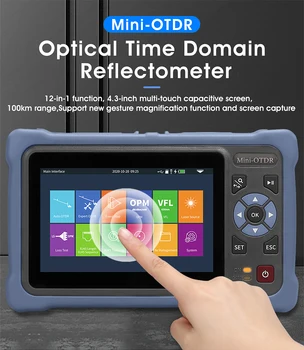 OTDR 1310/1550 нм Волоконно-оптический рефлектометр с сенсорным экраном VFL OLS OPM event Ethernet кабельный тестер Активен