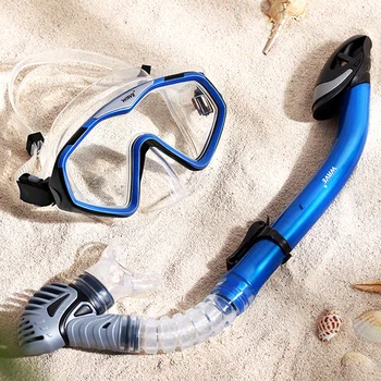 Маска для подводного плавания Складная Противотуманная маска для дайвинга с системой полного высыхания для свободного плавания Профессиональное снаряжение для подводного плавания для взрослых