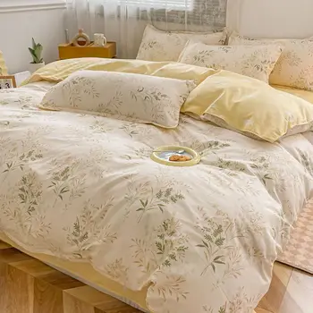 Nordic Bed 90 Покрывало Евро Постельное белье King Size Постельное белье Комплект простыней Пододеяльник Пара двуспальных простыней Покрывало