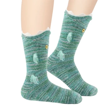 Забавные носки с животными для женщин и мужчин, новинка, 3D носки в пол, Зимние Теплые Вязаные чулки для рождественских праздников
