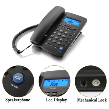Проводной телефон для домашнего офиса стационарного телефона в отеле, Громкая связь, индикатор повторного набора номера, стационарный телефон для бизнеса