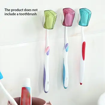 Настенная вешалка на присоске, чехол для зубной щетки, Подставка для зубной щетки, Стеллаж для хранения товаров для ванной комнаты, держатель для зубной щетки